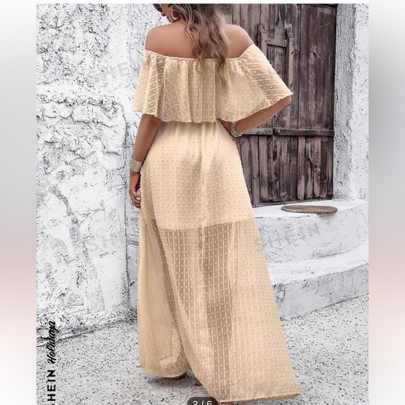 SHEIN Beige Maxi Dress - Picture 2 of 2